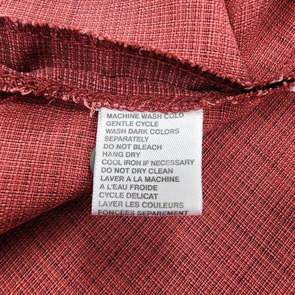 Tommy Bahama Shirt Mens XL Red Burgundy Silk Tahitian Border Camp Loop Collar - Picture 16 of 16